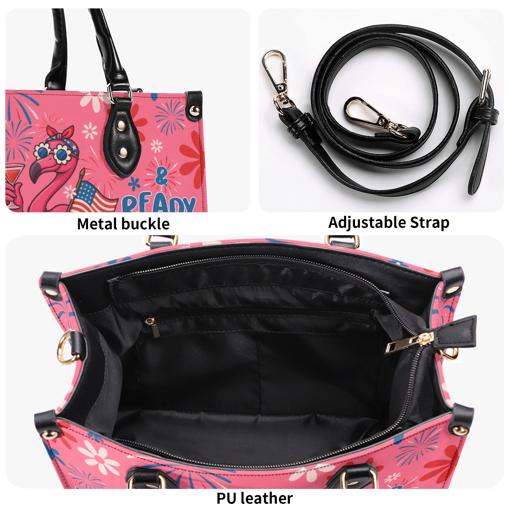 Pretty in Pink _26 Ready to Drink Flamingo Patriot Drink Cocktail Leather Bag _6_ ByvqM
