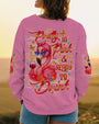 Pretty in Pink _26 Ready to Drink Flamingo with Wine Graphic for Women AOP Shirts _10_ 2MR8l