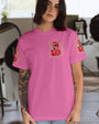 Pretty in Pink _26 Ready to Drink Flamingo with Wine Graphic for Women AOP Shirts _3_ BoacW
