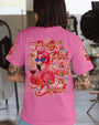 Pretty in Pink _26 Ready to Drink Flamingo with Wine Graphic for Women AOP Shirts _4_ iuHma