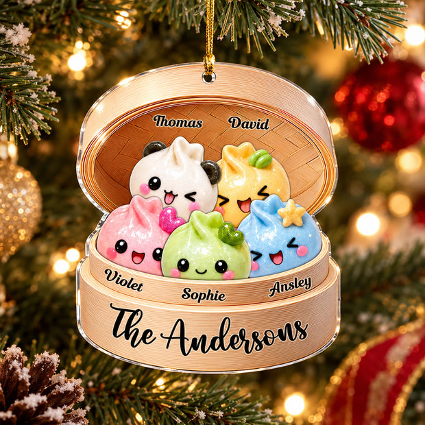 Kawaii Dumpling Cute Squishy Christmas Gift For Family - Personalized Acrylic Ornament
