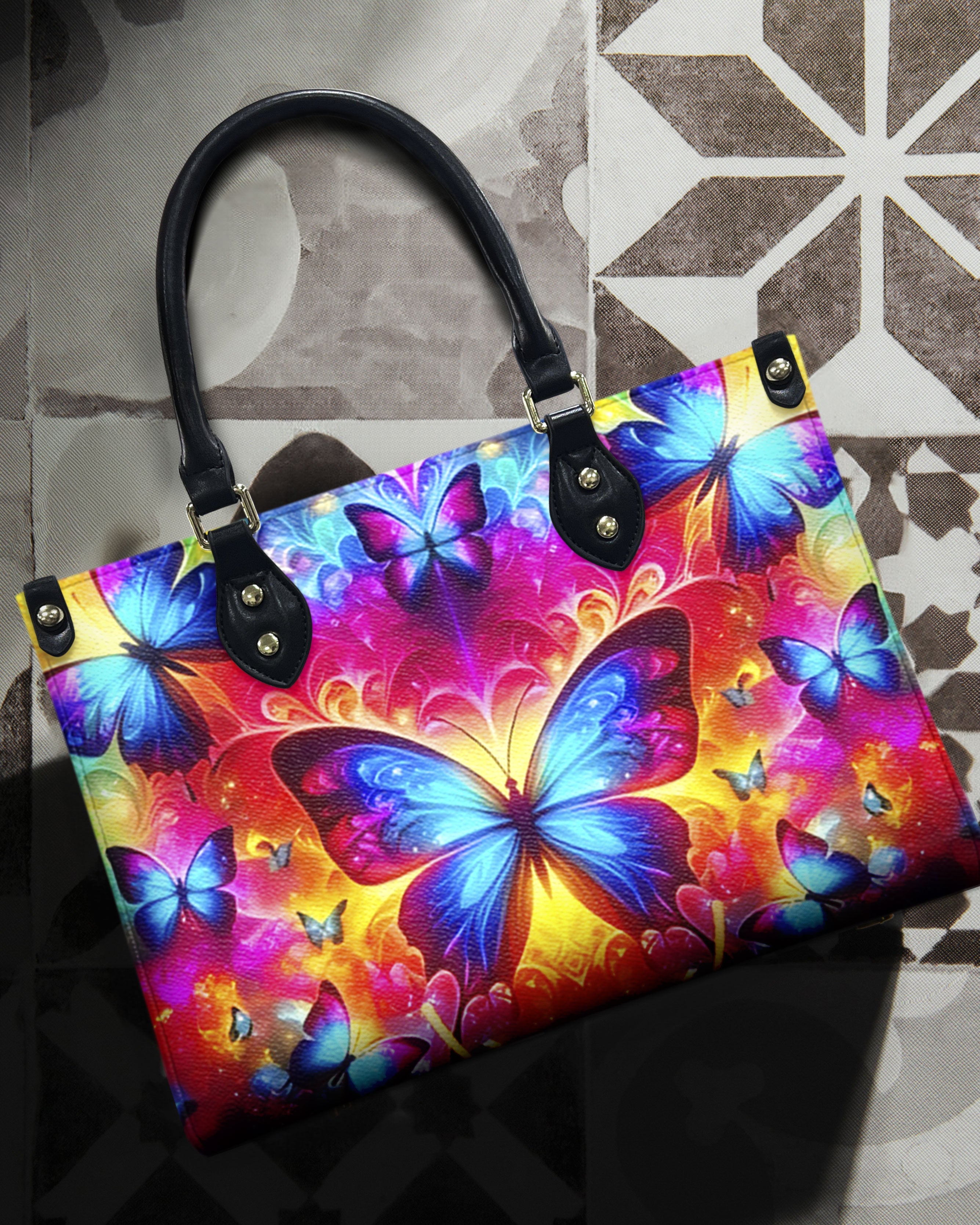 Rainbow Butterfly Fantasy Hippie Leather Bag Gift for Women _10_ Bsl5h