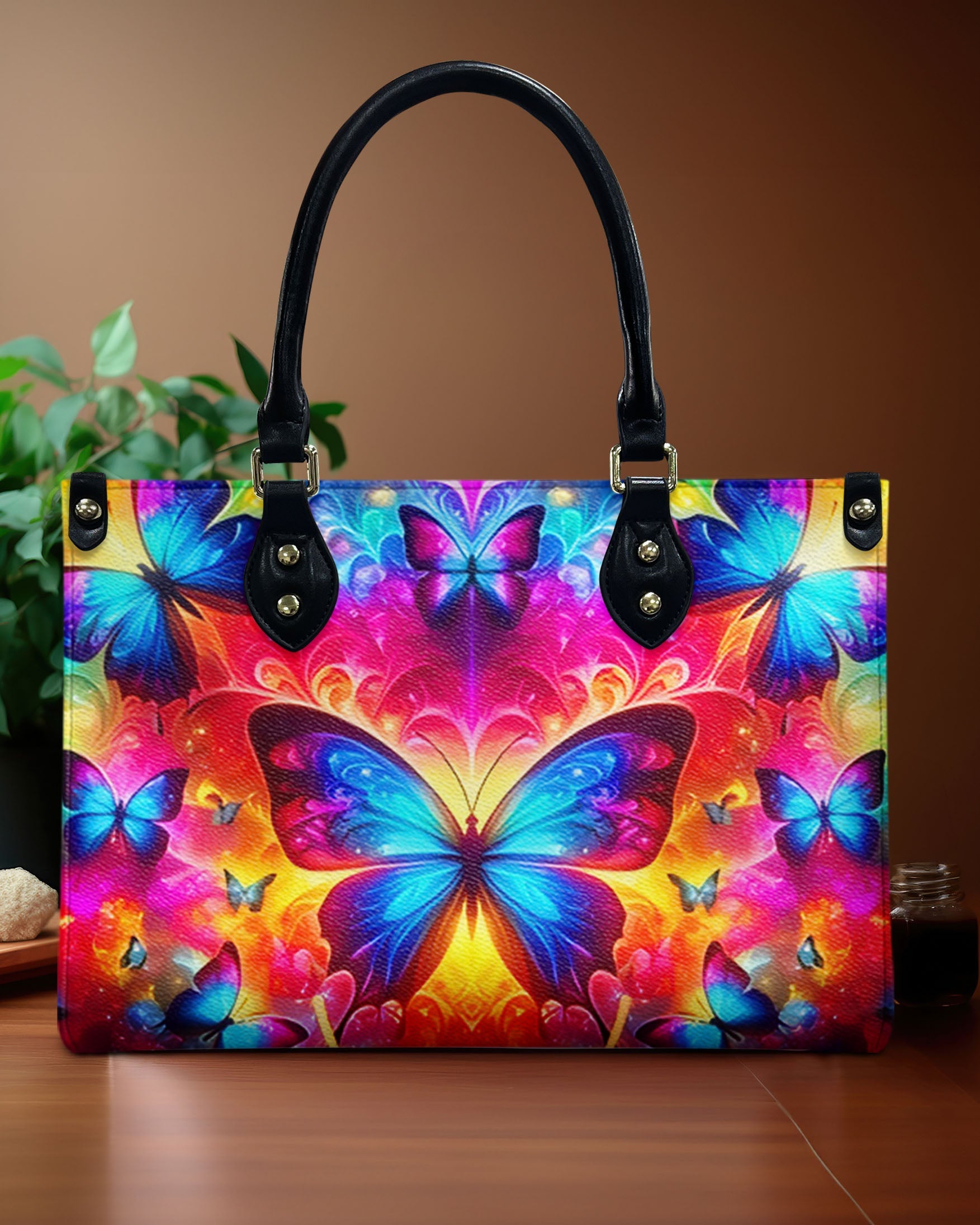Rainbow Butterfly Fantasy Hippie Leather Bag Gift for Women _1_ 4dqeH