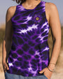 Retro Peace Yall Purple Tie Dye Sunflower Hippie Graphic AOP Shirts _8_ oCjxe