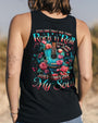 Rock and Roll Soothes My Soul Floral Guitar and Music Quote AOP Shirts _11_ DqoKv