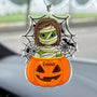 Scary Monster Kid In The Pumpkin Halloween Gift Personalized Car Ornament_7