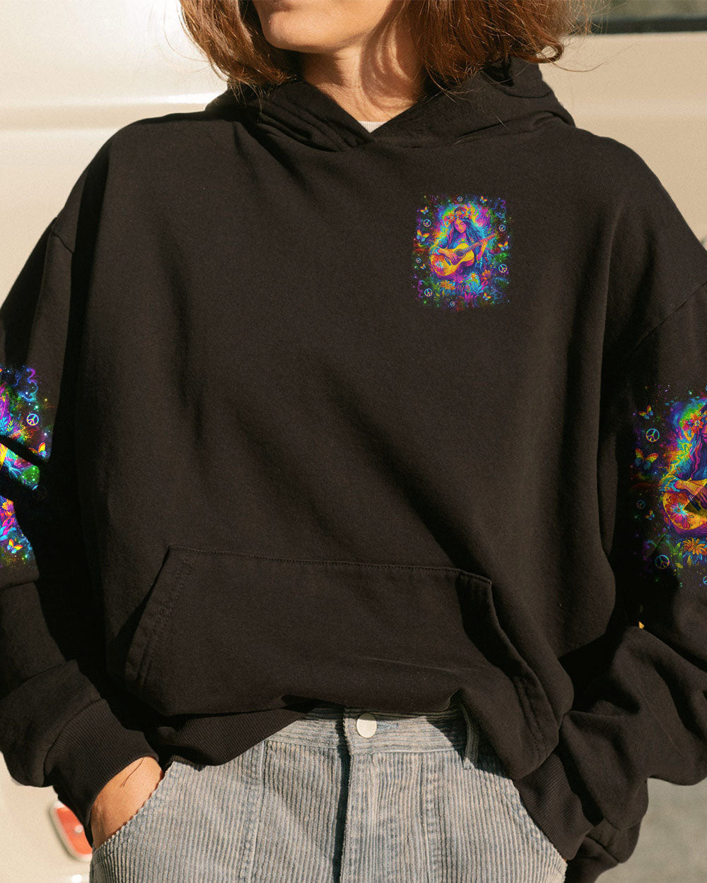 She Has the Soul of a Gypsy _26 Heart of a Hippie Colorful Guitar Design for Women AOP Shirts _7_ Olb6F