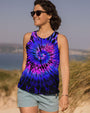 She Is Strong Dragonfly Tie Dye Neon Inspirational AOP Shirts _13_ lXWYX
