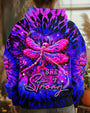 She Is Strong Dragonfly Tie Dye Neon Inspirational AOP Shirts _8_ AaJf1