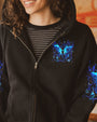 She Whispered Back I Am the Storm Blue Lightning Butterfly Graphic AOP Shirts _4_ 3l41w