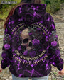 She Whispered Back I Am the Storm Purple Lightning Skull and Rose Graphic AOP Shirts _10_ HA4Tf