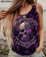 She Whispered Back I Am the Storm Purple Lightning Skull and Rose Graphic AOP Shirts _15_ cCVpB