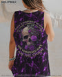 She Whispered Back I Am the Storm Purple Lightning Skull and Rose Graphic AOP Shirts _17_ vrwRk