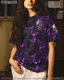 She Whispered Back I Am the Storm Purple Lightning Skull and Rose Graphic AOP Shirts _2_ nfdGG