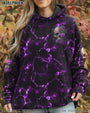 She Whispered Back I Am the Storm Purple Lightning Skull and Rose Graphic AOP Shirts _5_ 9YEq2