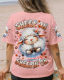 Sheep On Sheeping On Cute Sheep Design with Peace Sign _26 Floral Details AOP Shirts _12_ YgxoW