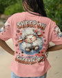 Sheep On Sheeping On Cute Sheep Design with Peace Sign _26 Floral Details AOP Shirts _8_ rzPcG