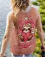 Snooze Dont Lose Sloth Cute Peaceful Sloth with Heart _26 Flowers Design AOP Shirts _11_ gtdrh