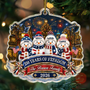 SnowmanFamily250YearsOfFreedomAnniversary PersonalizedCustomShapedAcrylicOrnament AT2326 NAH6237 MK 2