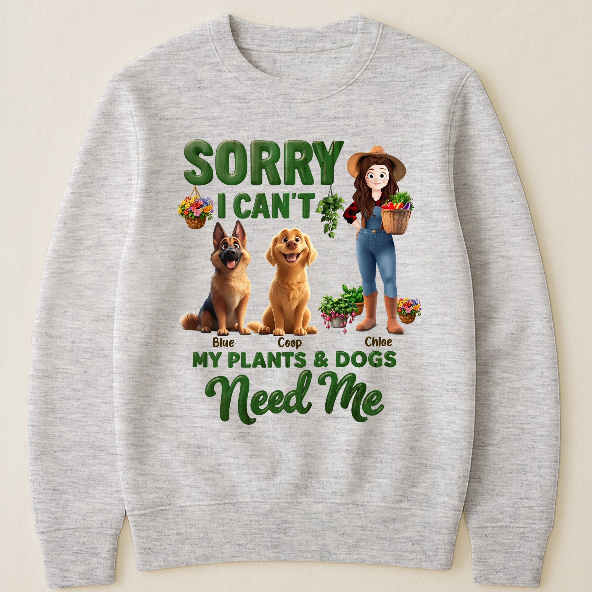 Sorry I Can_t My Plants And Dogs Need Me Gardener Funny Gift Personalized Shirt_3