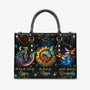 Soul of a Gypsy Heart of a Hippie Spirit of a Dragonfly Sun Moon Sunflower Leather Bag _1_ XSuMT