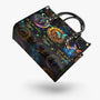 Soul of a Gypsy Heart of a Hippie Spirit of a Dragonfly Sun Moon Sunflower Leather Bag _2_ IQKR3