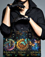 Soul of a Gypsy Heart of a Hippie Spirit of a Dragonfly Sun Moon Sunflower Leather Bag _3_ NlMx6