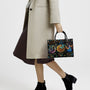 Soul of a Gypsy Heart of a Hippie Spirit of a Dragonfly Sun Moon Sunflower Leather Bag _8_ e8TYJ