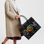 Soul of a Gypsy Heart of a Hippie Spirit of a Dragonfly Sun Moon Sunflower Leather Bag _9_ rwfGO