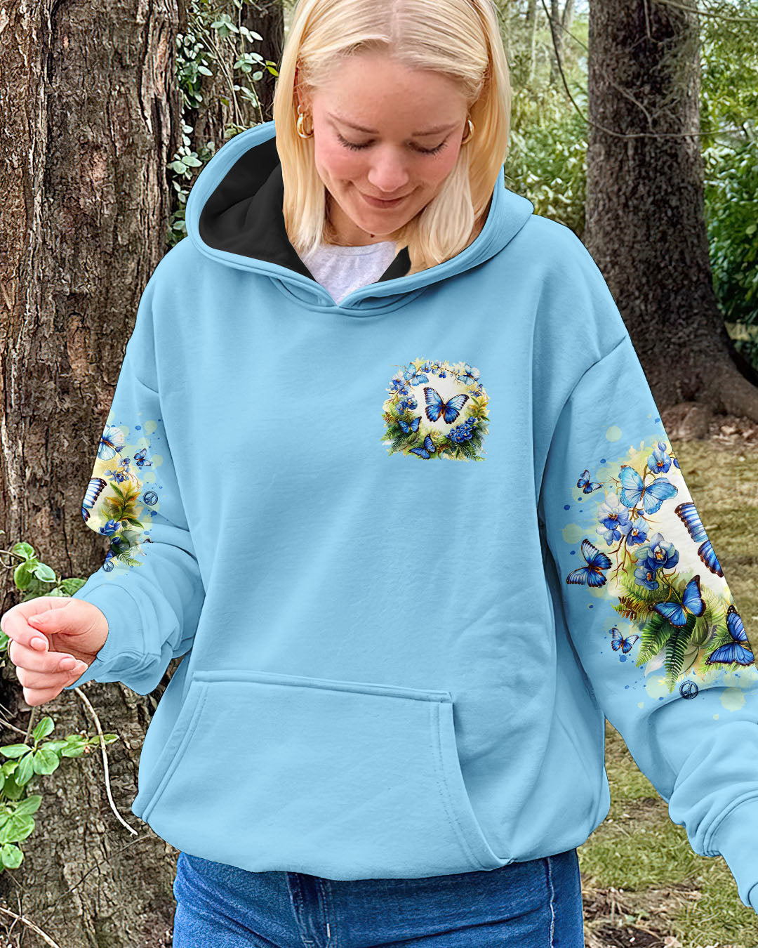 Soul of a Gypsy Heart of a Hippie Spirit of a Fairy Blue Butterfly Hippie AOP Shirts _7_ anFLF