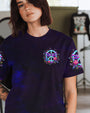 Stay Wild Flower Child Neon Dragonfly Peace Sign Hippie AOP Shirts _14_ kJii7