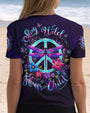 Stay Wild Flower Child Neon Dragonfly Peace Sign Hippie AOP Shirts _3_ HVTTy