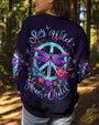 Stay Wild Flower Child Neon Dragonfly Peace Sign Hippie AOP Shirts _7_ MS523