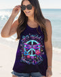 Stay Wild Flower Child Neon Dragonfly Peace Sign Hippie AOP Shirts _9_ 2Qsj5