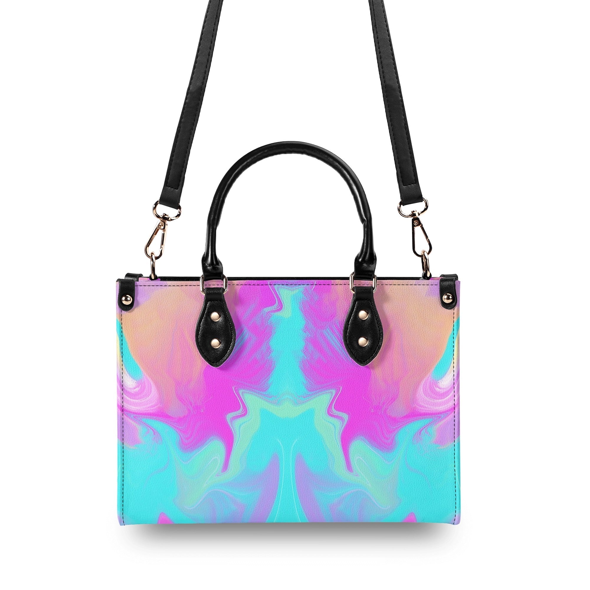Stay Wild Flower Child Peace Sign Flower Colorful Hippie Leather Bag Gift for Women _5_ 6qz1w