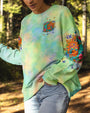 Stay Wild Moon Child Hippie Sun and Moon Tie Dye Design for Women AOP Shirts _9_ vVnXV
