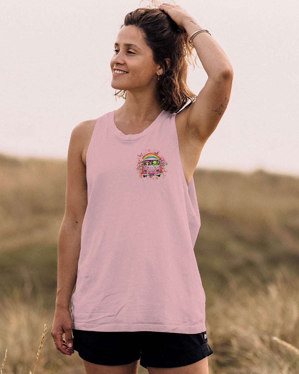 Stay Wild Stay Kind Stay Hippie Retro Peace Car Frog Graphic AOP Shirts _8_ DkJFD