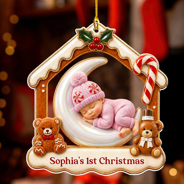 Baby's 1st Christmas Newborn Gift for New Parents  - Personalized Acrylic Ornament