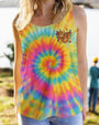 Take It Easy Sloth Peaceful Sloth with Tie Dye Flowers and Sunglasses Design AOP Shirts _10_ Ca7Mk