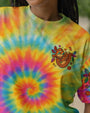 Take It Easy Sloth Peaceful Sloth with Tie Dye Flowers and Sunglasses Design AOP Shirts _14_ DFkMS