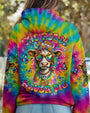 The Rebel in Me will Never Dia Colorful Tie Dye Cow with Peace Sign and Flowers Design AOP Shirts _14_ WLwFb