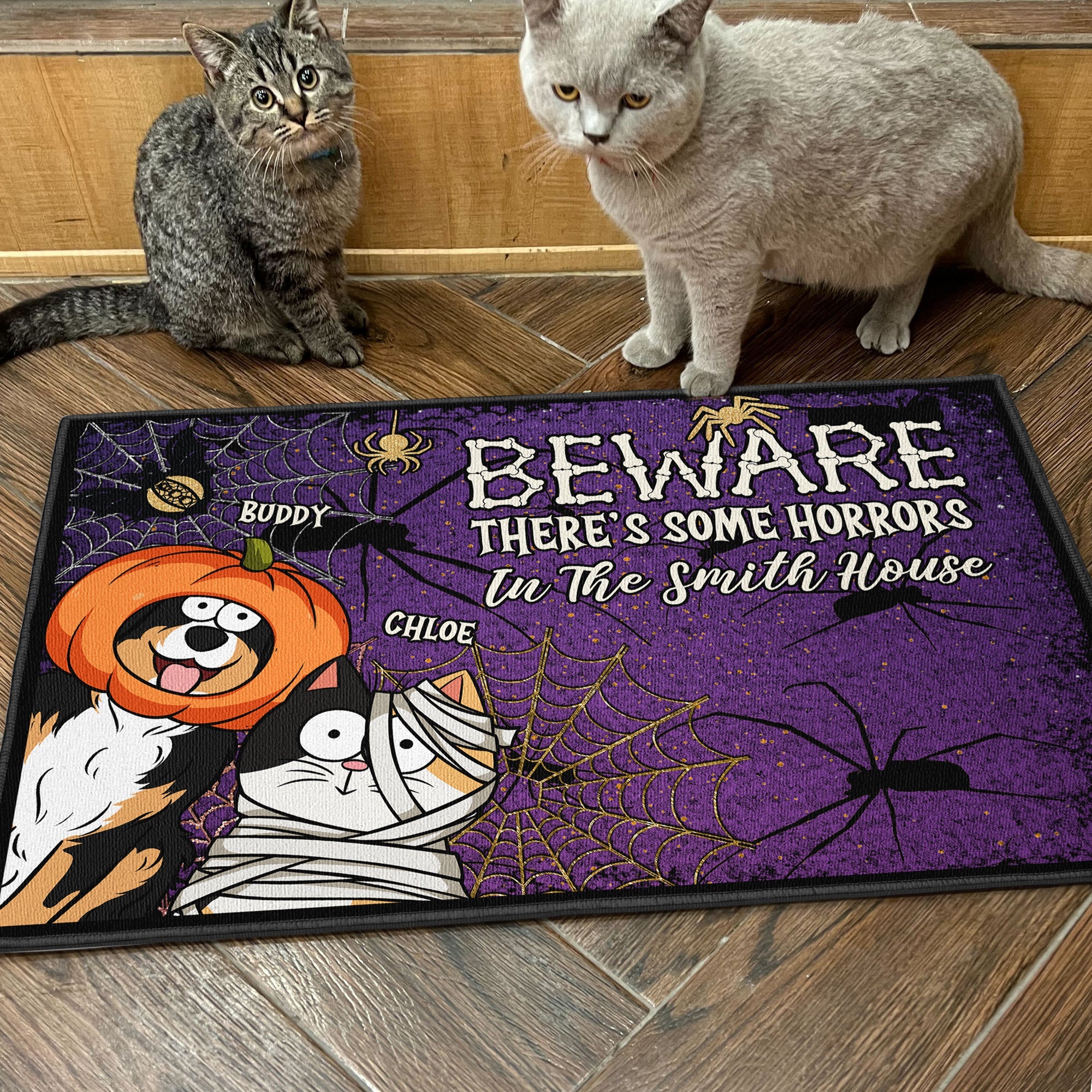 There_s Some Horrors In This House Personalized Doormat_2_0135d4eb 8175 44a6 9164 44bc80ed16f3