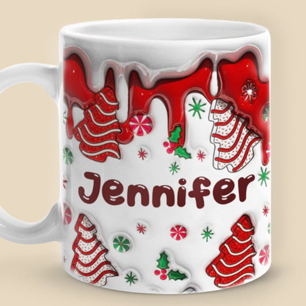 Hot Cocoa Warm Hearts - Personalized Accent Mug - Christmas Gift For Family