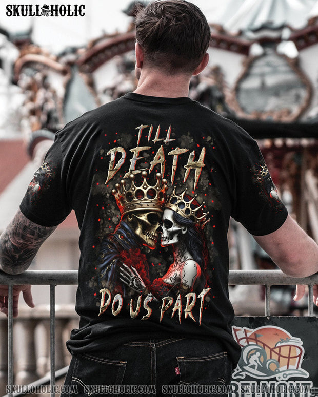 Till Death Do Us Part - Gothic Skull Couple King and Queen Dark Love - AOP Shirts