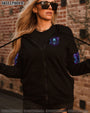 Tired of Bullshit Skull Bitch in Me Came out Purple Neon Skull Wings Graphic AOP Shirts _10_ t7bhb
