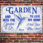Toile De Jouy Style And Into The Garden I Go Personalized Metal Sign_7