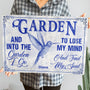 Toile De Jouy Style And Into The Garden I Go Personalized Metal Sign_9