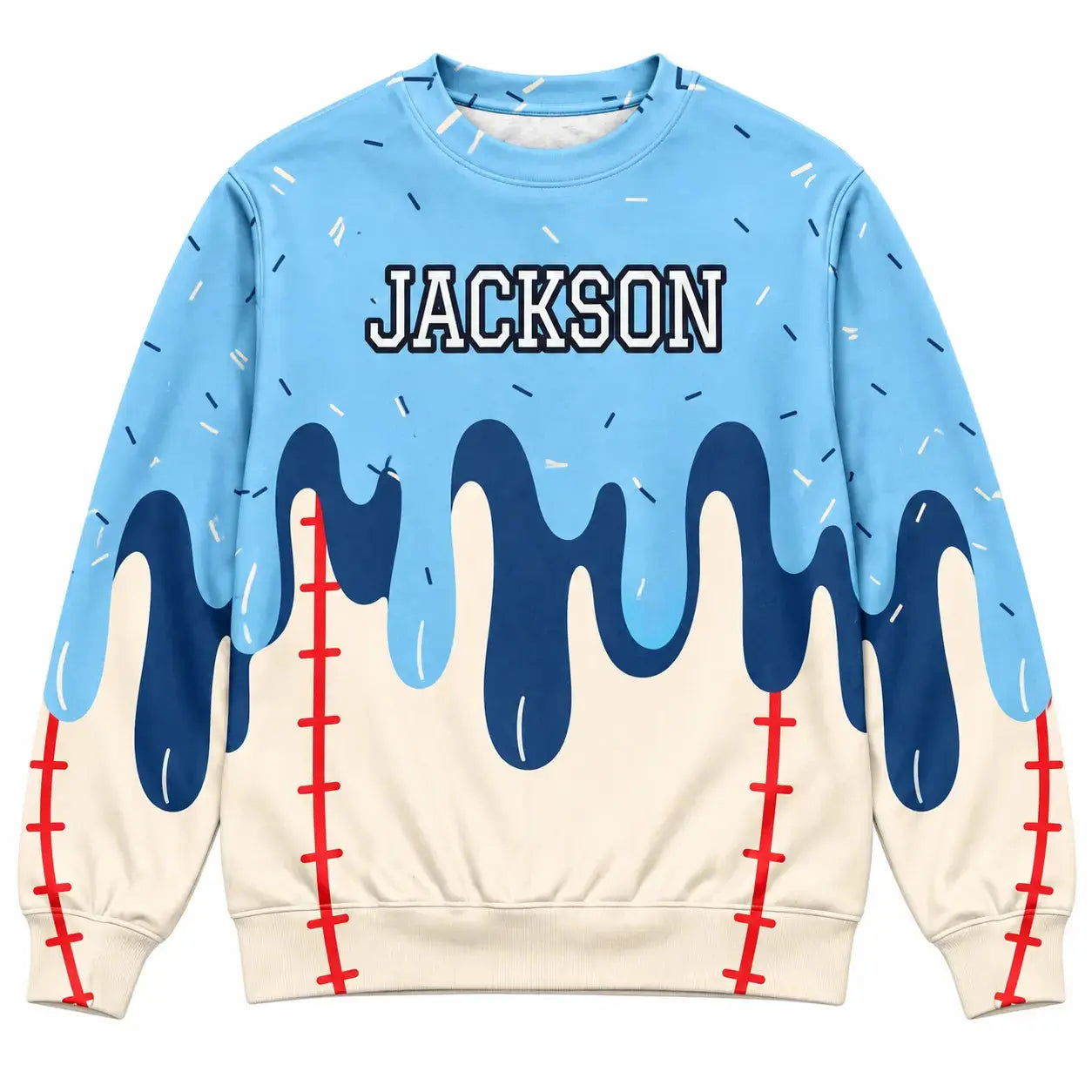 UglySweaterIceCreamDripPersonalizedSportGift 1