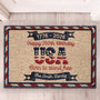 Usa 250Th Birthday Faux Yarn Pattern Personalized Doormat_1