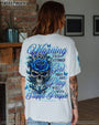Warning this Tattooed Girl does not Play well with Stupid People Blue Skull Rose Graphic AOP Shirts _8_ vzTYz